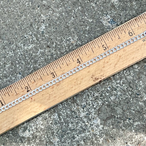 Sundance $128 NEW 7" Sterling Silver Italy 925 Comfort Curb Link Bracelet Ladies - Picture 6 of 10